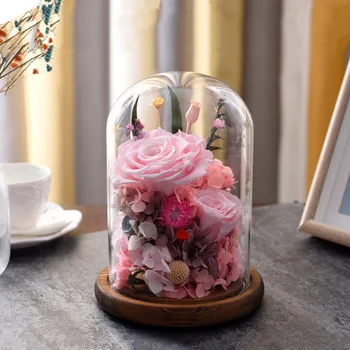 

13*21cm Antique Base Glass Dome Vase Home Decoration Diameter=13cm Height=21cm Glass Cover Wedding DIY Friend Favor Gift