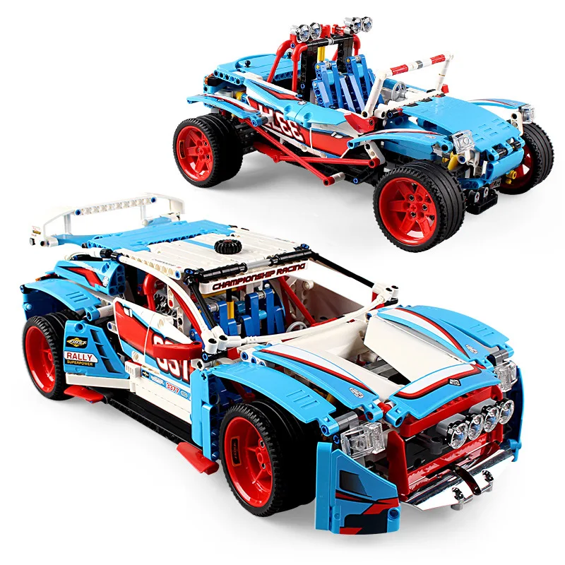 42077 Technic 2 в 1 ралли автомобиль 20077 3377 модель строительные блоки кирпичи