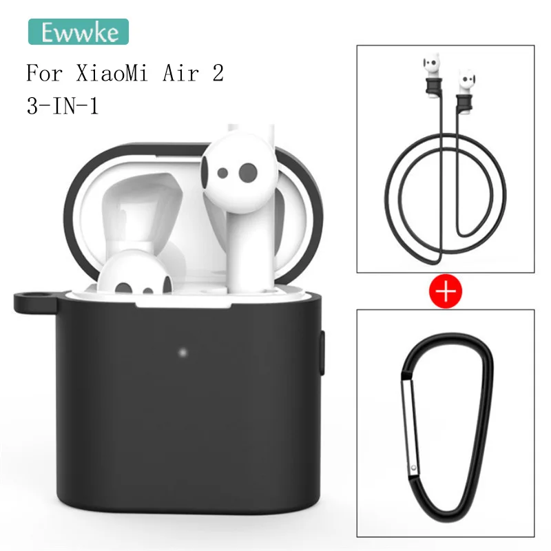 Силиконовый чехол 3 в 1 для Xiaomi Airdots 2 2s беспроводная bluetooth гарнитура защитный Air