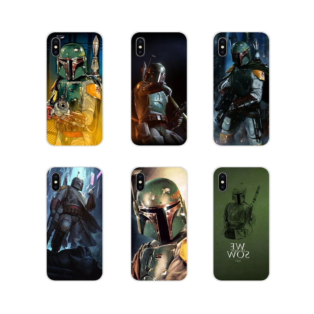 Чехол Boba Fett в минималистском стиле с принтом Звездные войны для Xiaomi Redmi Note 3 4 5 6 7 8