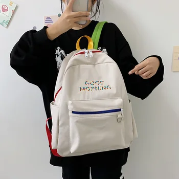 

NEW Real Photo 2020 New Junior High School Students' Schoolbags And Girls' Travel Backpacks And Couples' Backpacks