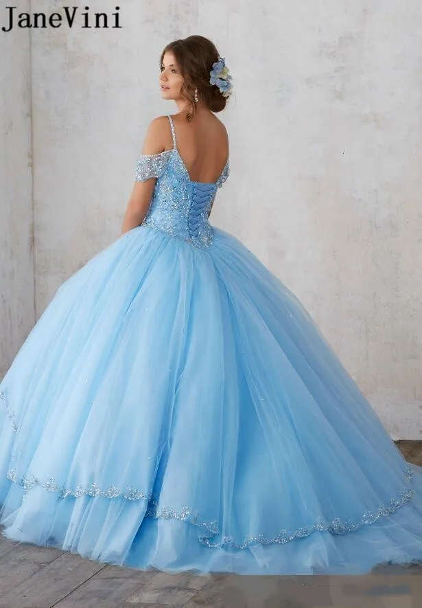 Blue-Quinceanera-Dresses-2019-Sweet-16-Dresses-Tiered-Skirt-vestido-de-15-rosa-Beading-Lace-Edged_副本