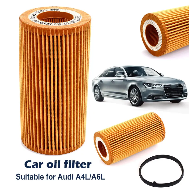 Auto Oil Filter Car Oil Filter Fits Multiple Models Oil Filter Anti-Pollen Dust Smooth 06D115562 for Audi A4L A6L