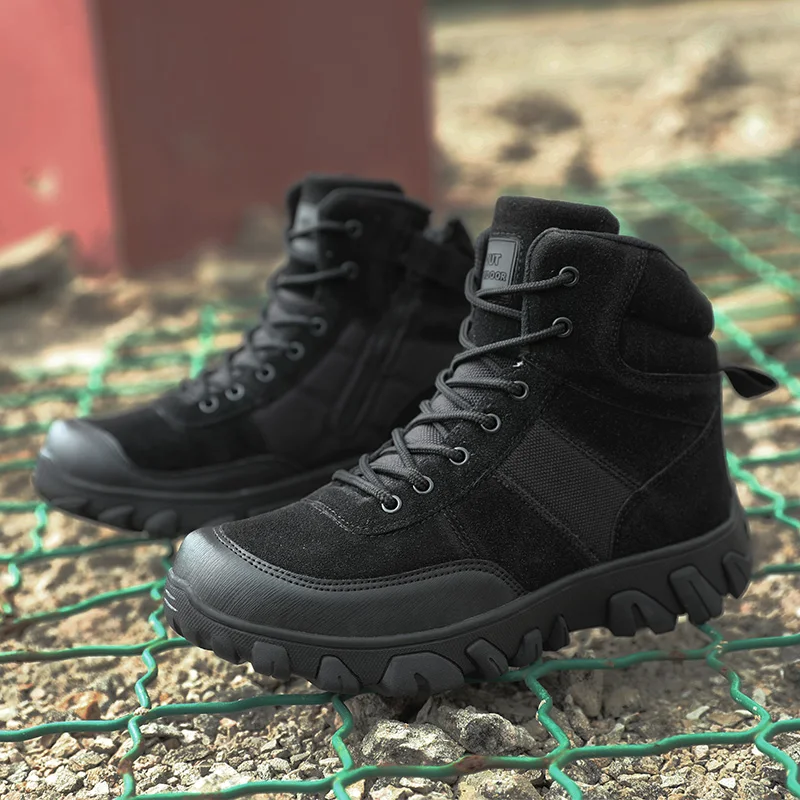 Военные тактические армейские ботинки для мужчин из натуральной кожи армии США для охоты, Походов, Кемпинга, альпинизма, зимняя рабочая обувь Bot BTMOTTZ