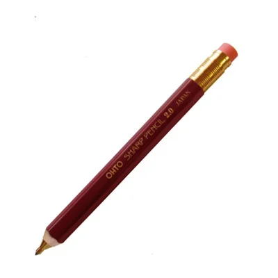 Японский шестиугольный и круглый деревянный стержень автоматический карандаш с ластиком для взрослых карандаш толщиной 2,0 мм для рисования - Цвет: as picture