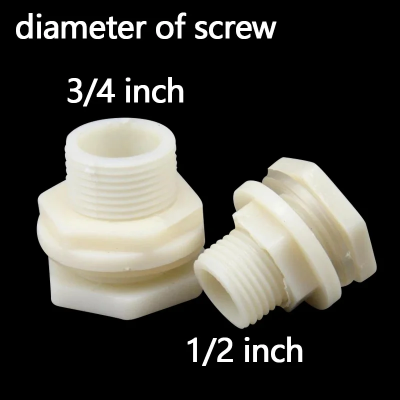 Резервуар для рыбы перегородка трубы соединения ABS 1/2 "3/4" Мужская резьба