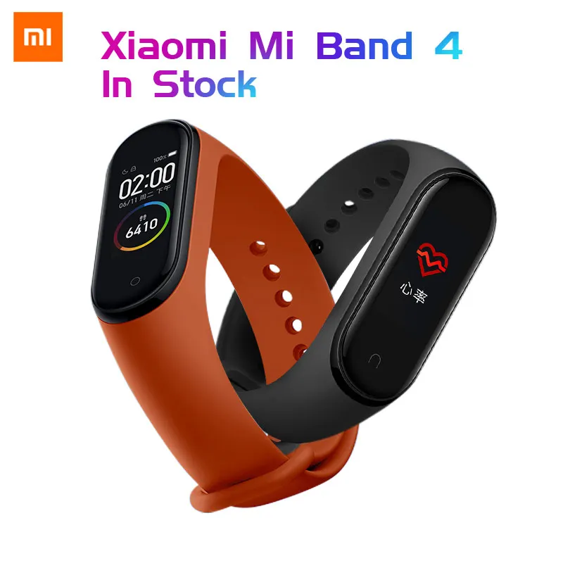 Оригинальный Xiaomi Mi Band 4 умный цветной экран Браслет Пульс фитнес 135 мАч Bluetooth 5 0 50 м