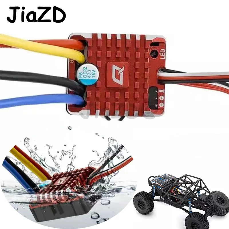 Водонепроницаемая матовая карточка Hobbywing quirun 1080 80A ESC + программа для гусеничных