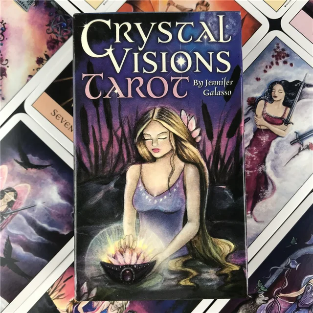 Tarot Cards English Version Crystal Vision Tarot Deck Board Games Party For Adult Children Playing Card Entertainment Table Game 3