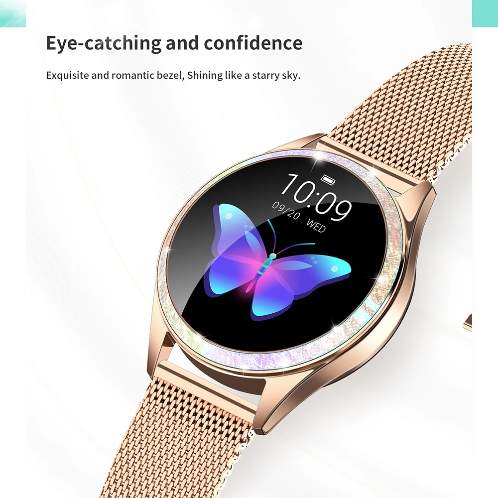 KINGWEAR KW20 Смарт-часы монитор сердечного ритма во время сна IP68 Водонепроницаемый фитнес-трекер калории шаги Smartwatch для женщин