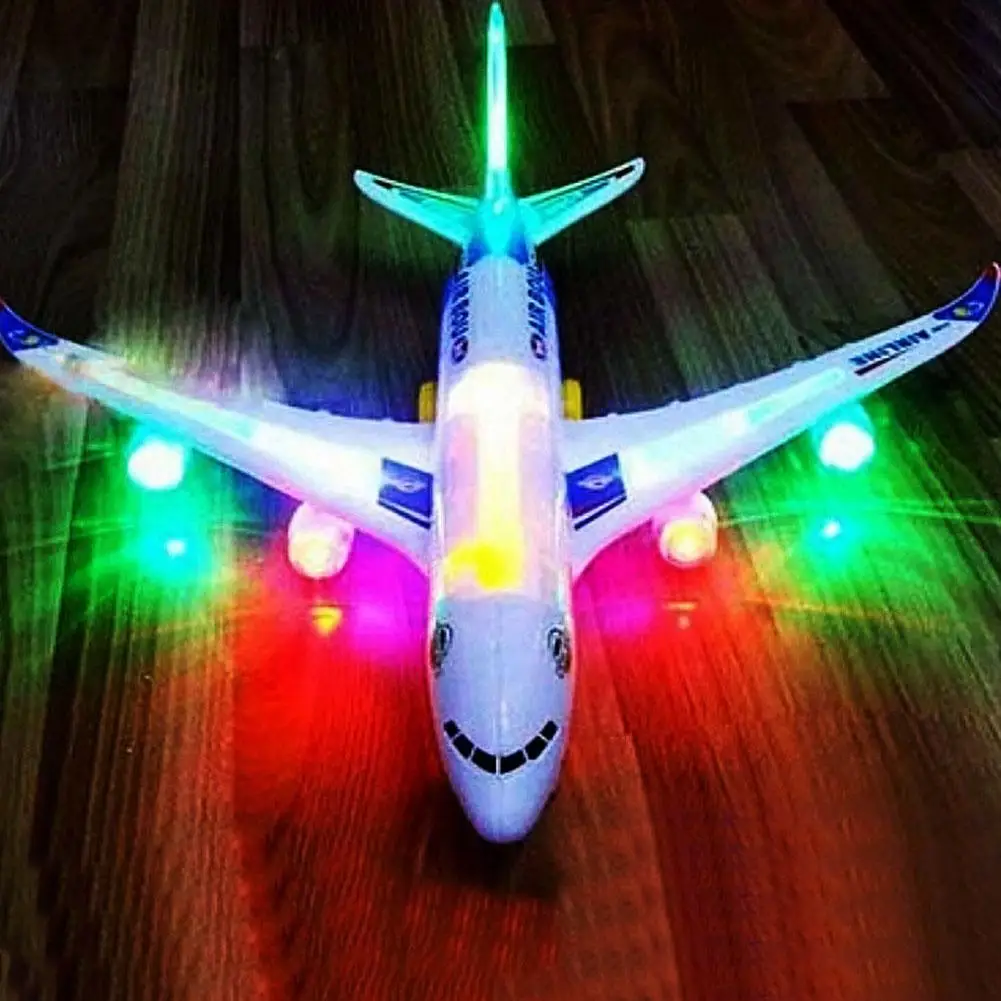 Портативная модель аэробуса A380 электрические мигающие огни Музыкальные звуки