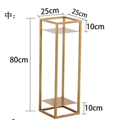 MEDIUM 25x25x80cm 2 слоя современный простой цветочный горшок рамка Nordic балкон Цветочная полка Крытый Flants металлические полки зеленый цветок рамки Декор в гостиную - Цвет: MEDIUM 25x25x80cm