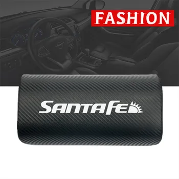 

1pcs car neck pillows both side pu leather single headrest for Hyundai Santa fe 2017 2018 Accessories Car Stling