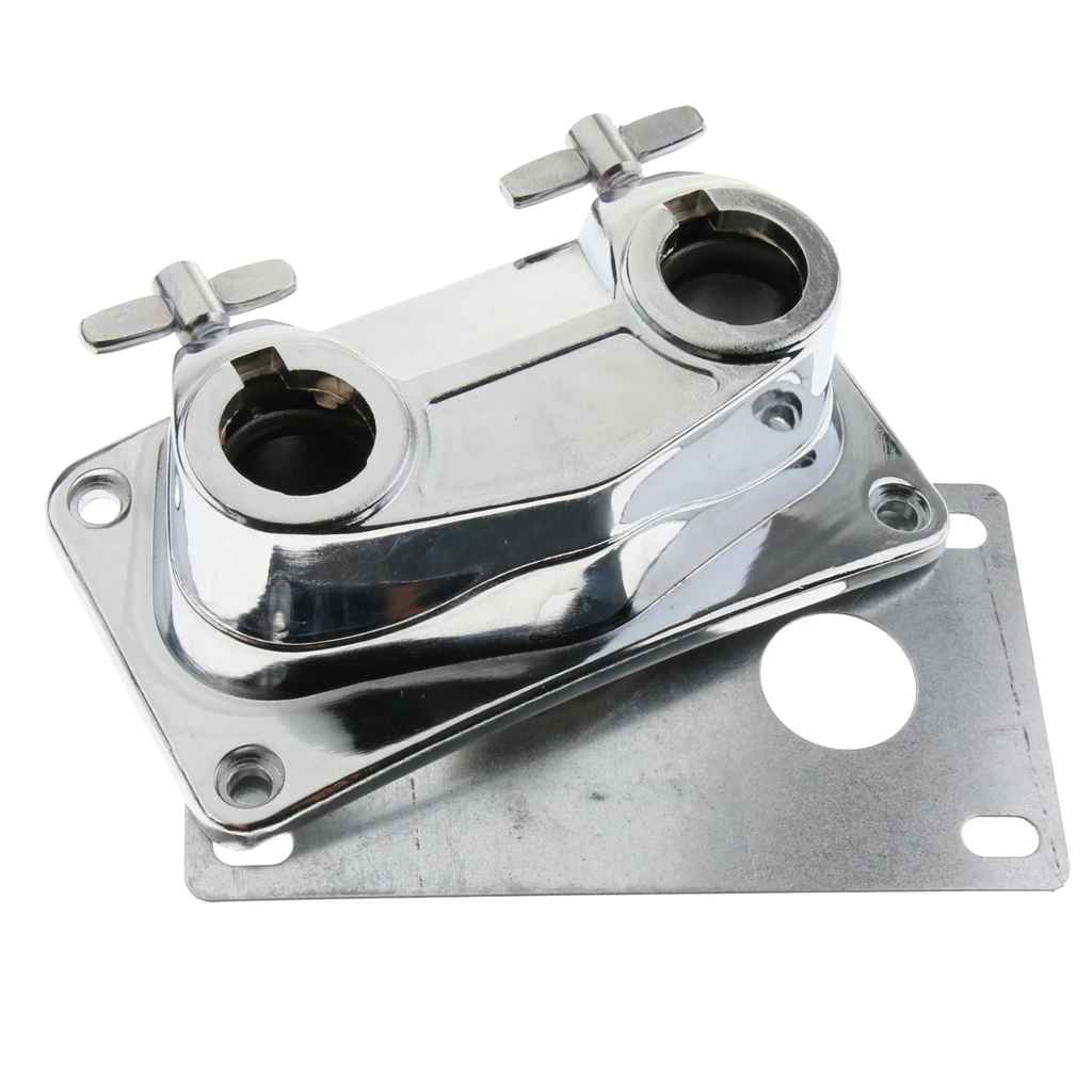 

Silver Bass Drum Mount For Percussion Instrument With Mounting Hardware