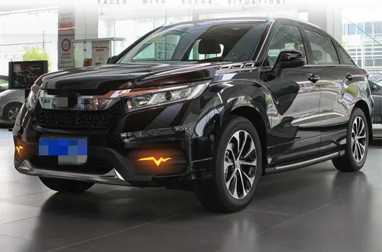 EOsuns led drl Дневной ходовой светильник для Honda AVANCIER- с движущимися желтыми поворотниками и синим ночным ходовым светильник