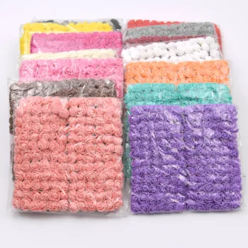 

144PCS 2cm mini foam rose artificial flower bouquet wedding decoration scrapbook DIY wreath Christmas fake rose