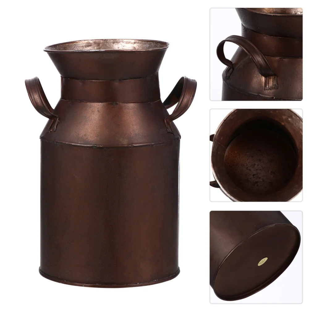 Retro Plant Pot Iron Flower Container Antique Home Ornament Garden Flowerpot | Дом и сад
