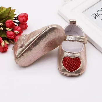 

Fashion Lovely baby Toddler shoes baby girl shoes cotton Infant Newborn Love Sequins Soft Sole Prewalker Single Shoes H5
