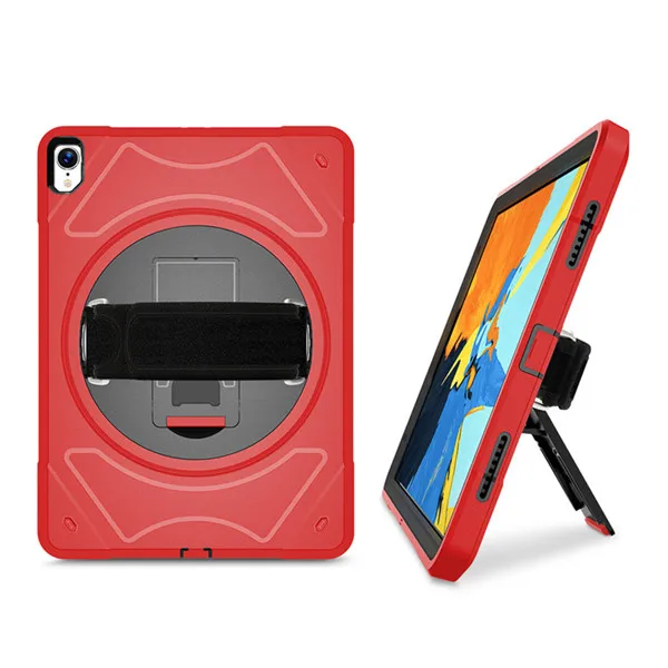 red Чехол для iPad Pro 11 дюймов планшет детский чехол Чехол с поворотом на 360 градусов ручной ремешок и защитный чехол с подставкой Fundas MTL02 - Цвет: red