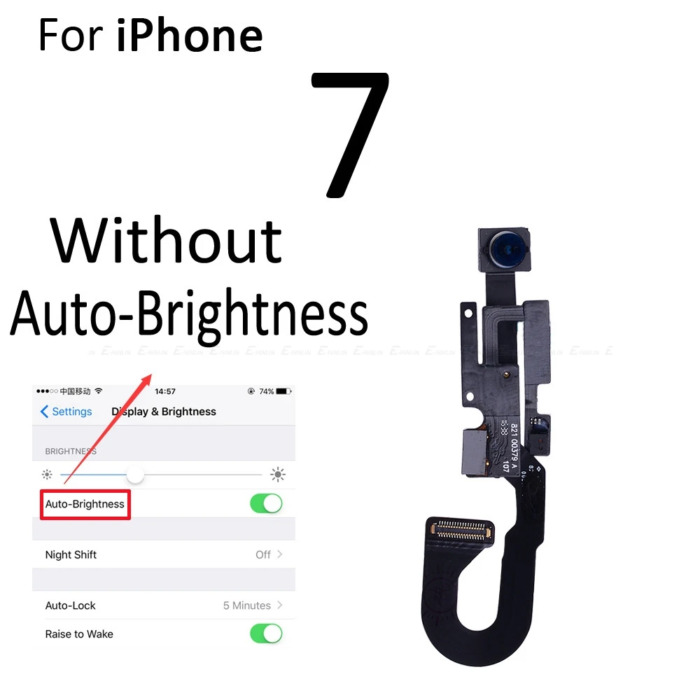 Новая Малая фронтальная камера для iPhone 7 8 Plus датчик света близость гибкий кабель облицовка Cam запасные части