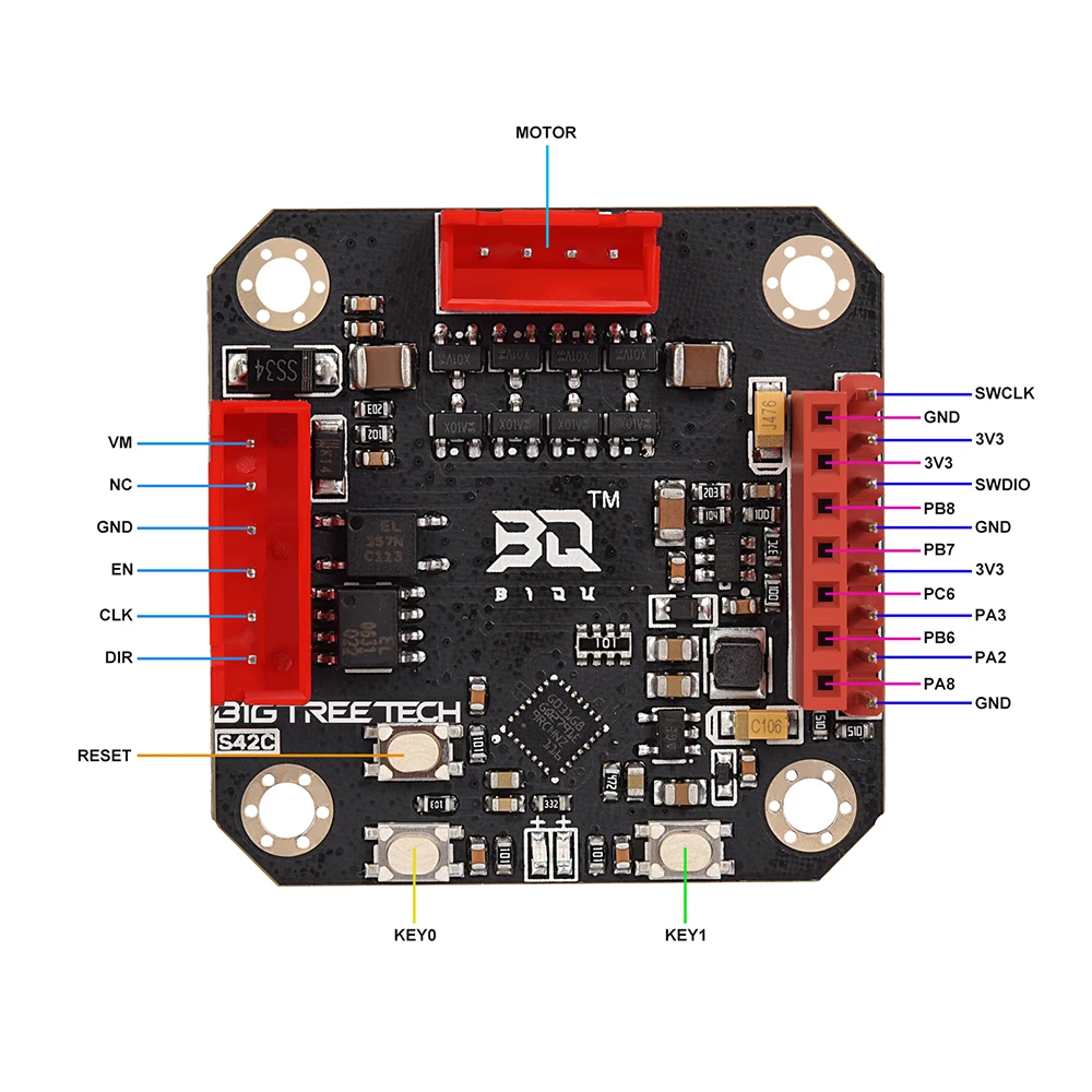 Bigtreetech-motor de Passo Fechado com Display Oled Driver de Atualização Suporte Uart para Ender Btt S42c 42 S42b 09 - Imagem 5