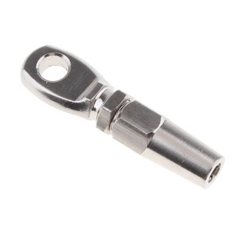 

2x Stainless Steel Marine Swageless Eye Terminal For 6mm Wire Rope