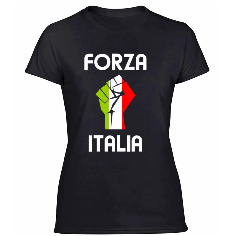 Women-Black Забавные супер forza italia Италия azzuri roma Венеция футболка для мужчин Солнечный свет большой Размеры S~ 5xl Новинка Мужская футболка потрясающая вырез лодочкой - Цвет: Women-Black