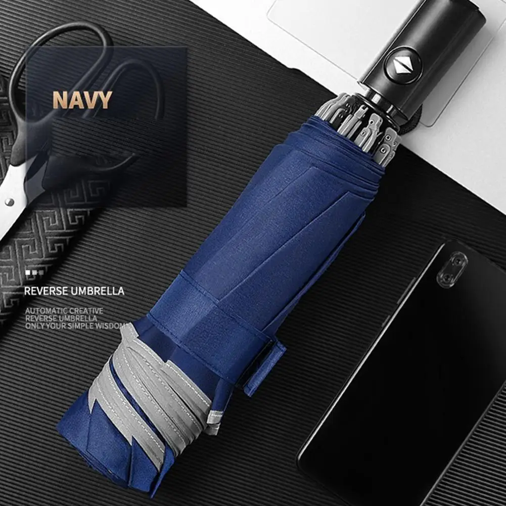 

Wind Resistant Automatic Umbrella Rain Women Folding Large Paraguas Umbrellas Men Outdoor Parapluie Reflective Frame Safe 10K