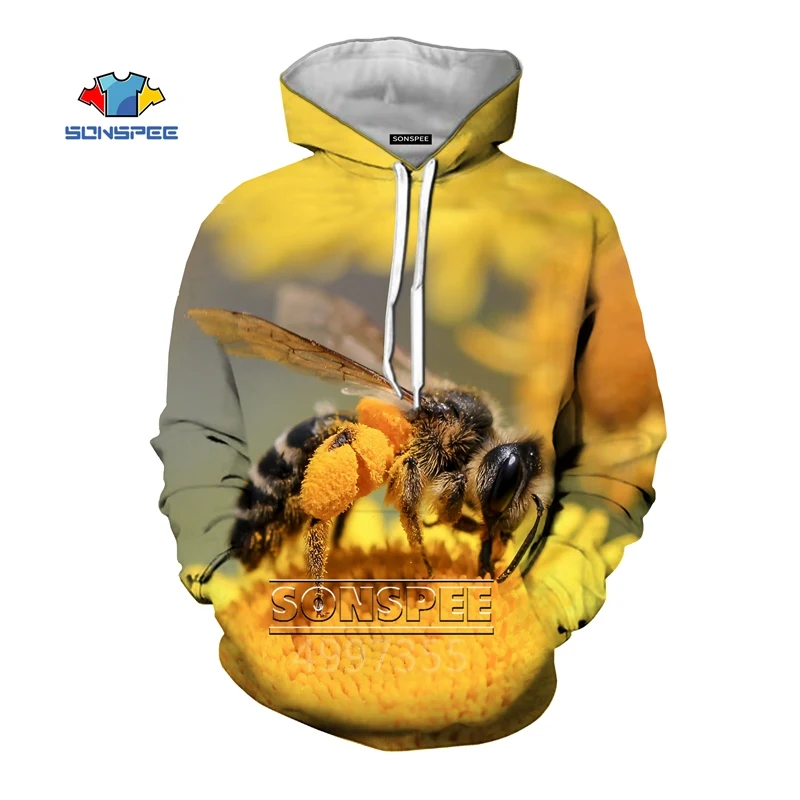 SONSPEE bees/осенние модные толстовки для мальчиков и девочек-подростков с 3D принтом; Толстовка для отдыха; уличная одежда; Топ; пуловер для детей; C162 - Цвет: 18