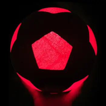 

Offical Size 5 Football Light Up LED Soccer Training Ball Blazing Red Edition Glows In The Dark Super Bright LED's Glow Balls