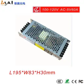 

LED5V power suppiy AC110V input 60A300W LED display screen/Led switching power supply