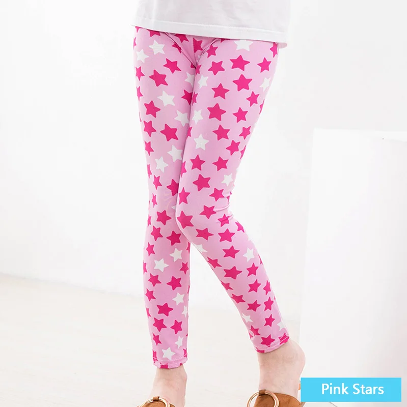 Pink Stars Herbabe/леггинсы для девочек; Рождественский карандаш; брюки; Одежда для маленьких девочек; обтягивающие детские брюки с цветочным принтом; детские леггинсы - Цвет: Pink Stars