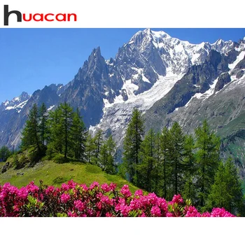 

Huacan 5d Diamond Painting Kit Landscape Mountain Full Square/Round Drill Diamond Embroidery Tree Handicraft Home Decor