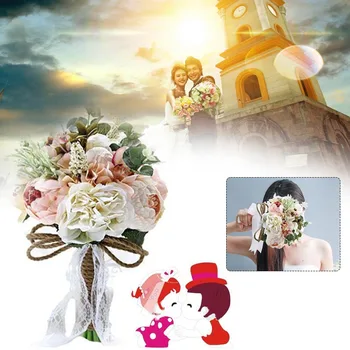 

Elegant Bridal Bouquet Bridesmaid Simple Designed Party Wedding Supplies