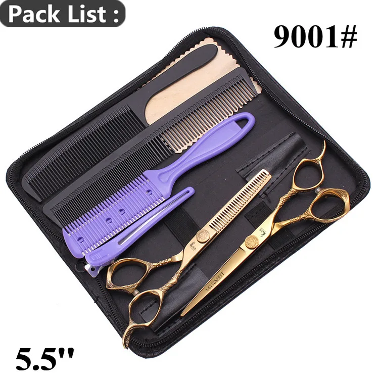 M9001 Jin K-A 5.5Y Профессиональные Парикмахерские ножницы 6 дюймов Mr Rabbit JP стальной набор для стрижки, ножницы для стрижки, парикмахерские ножницы для прореживания, ножницы для волос M1019 - Цвет: M9001 Jin K-A 5.5Y