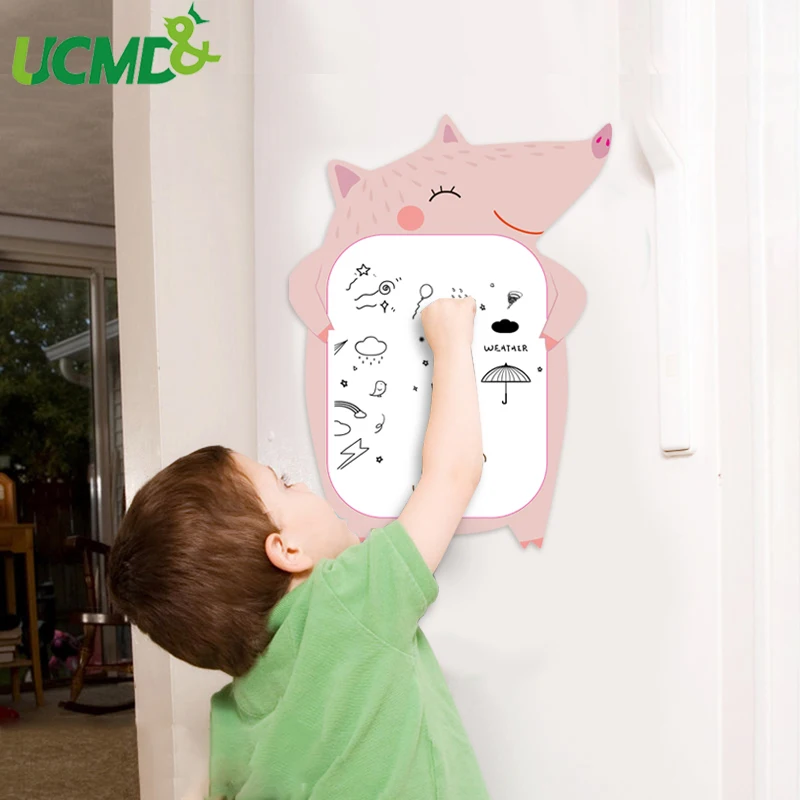 

Cartoon Painting Writing Board Children Kids Room Removable Wall Sticker Home school Decor Message Reminder Graffiti Games Toy