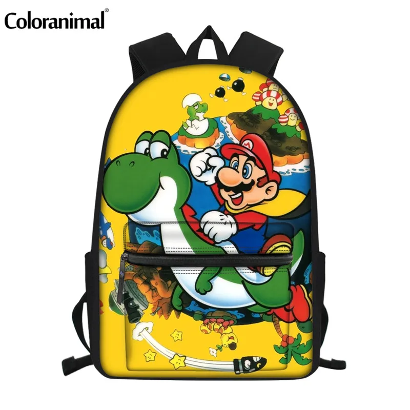 HMC1440Z58 Coloranimal/школный рюкзак для мальчиков для девочек-подростков из японского аниме/Школьный рюкзак для детей с рисунком Марио - Цвет: HMC1440Z58