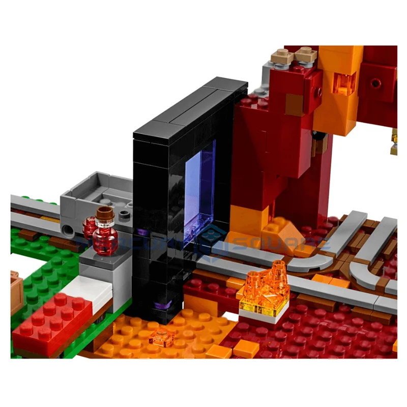 Nether Portal Building Blocks With Diamond Steve Action Figures Compatible My World Bricks Set Gifts Toys 21143 Nether Portal Building Blocks With Diamond Steve Action Figures Compatible My World Bricks Set Gifts Toys 21143