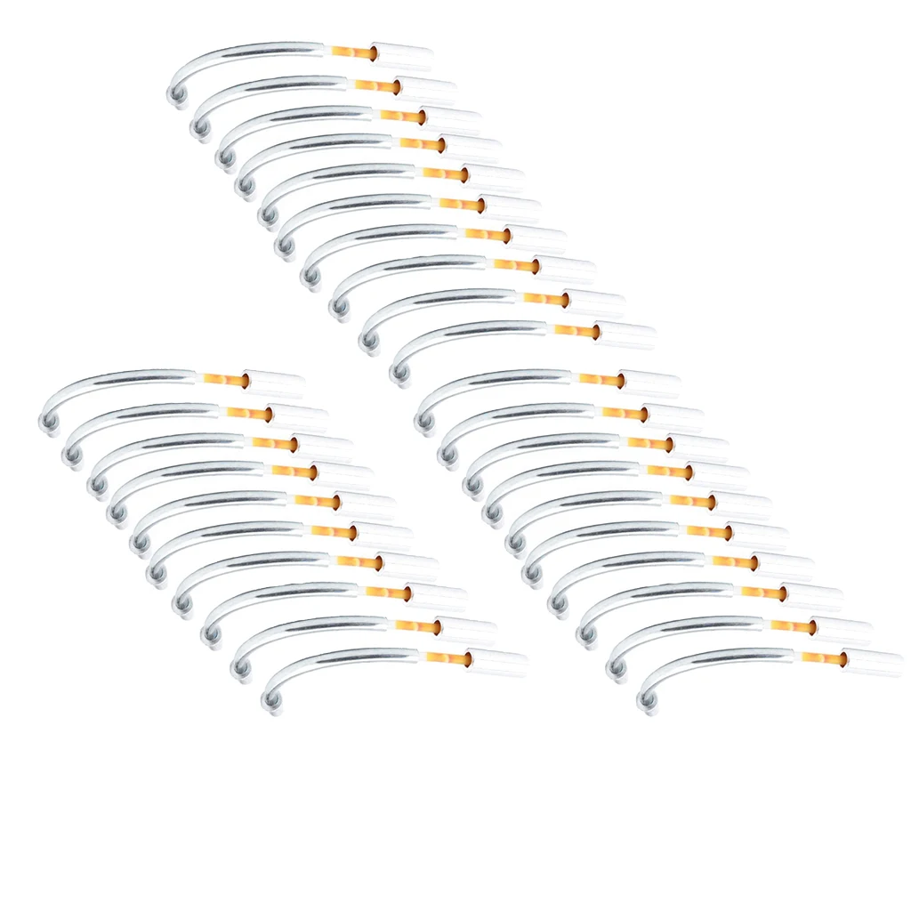 30pcs Bike V Brake Cable Noodle Brakes Pipe Hose Guide Silvery 90 Degree 30pcs Bike V Brake Cable Noodle Brakes Pipe Hose Guide Silvery 90 Degree