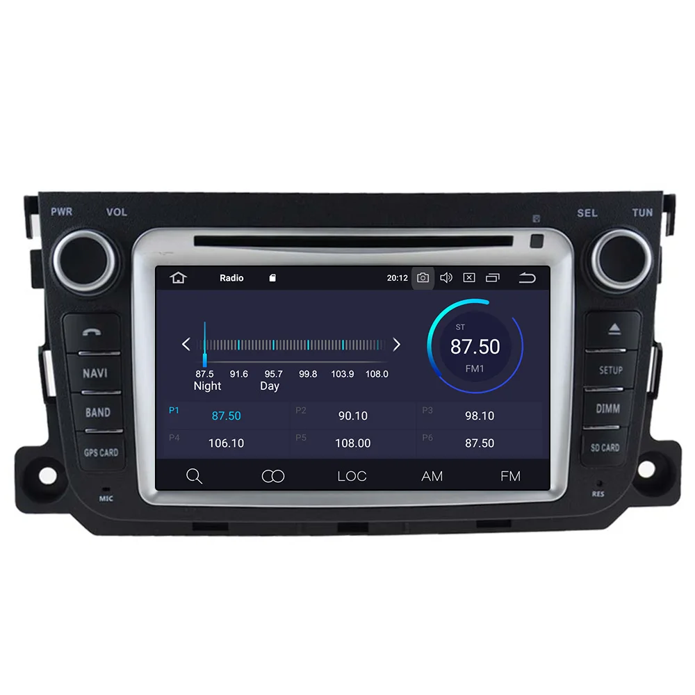 Ips экран Android 9 2 DIN Автомобильный gps-навигация, dvd-плеер радио для Benz Smart 2010- воспроизводитель Мультимедиа Радио