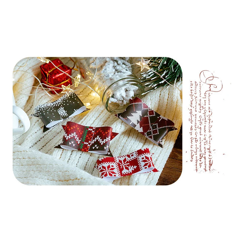 10packs/lot Kawaii Christmas Background Sticker Happy Forest Stickers for Scrapbooking DIY Projects
