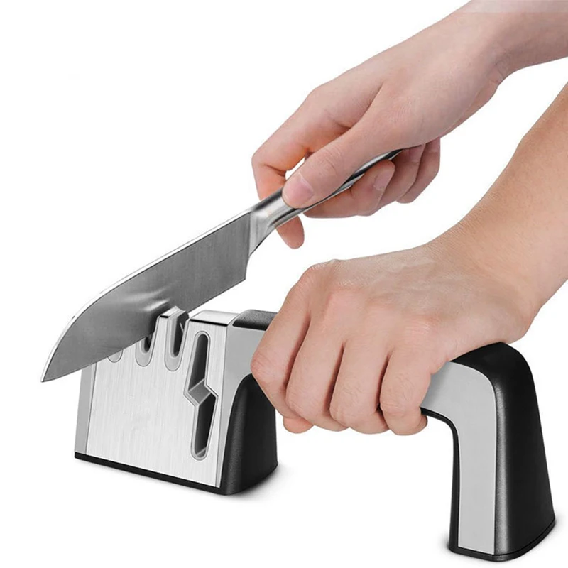 Dozzlor кухонный Быстрый Профессиональный 3 ступени точилка для ножей точильный станок Вольфрамовая сталь карбид Алмазный керамический кухонный инструмент