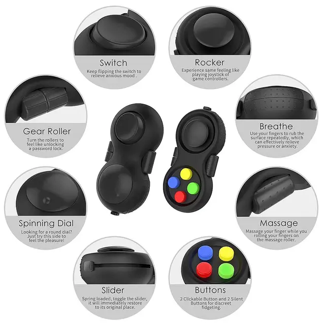 Fidget Pad Controller Finger Toy Antistress Hand Anti Stress Games for Adults and Child Autism ADHD Toys Stress Relief Anxiety 2