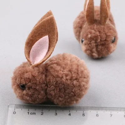 Мини-заказ 2 шт Kawaii Шерсть Войлок животных Кролик патч стикер Gir ювелирное изделие для волос повязка на голову одежда декор обуви ручной работы