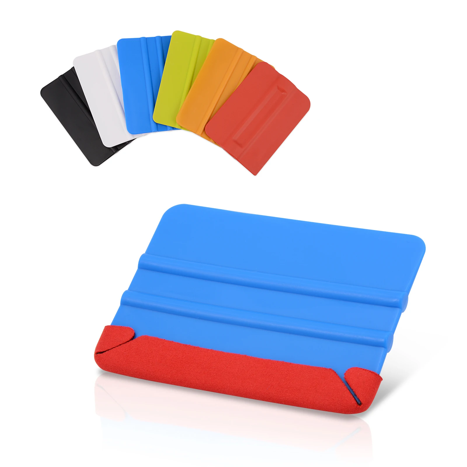 EHDIS 20/100pcs Buffer Felt for Tinting Film Squeegee No Scratch Waterproof Fabric Cloth Car Vinyl Wrap Scraper Protector Tool 5