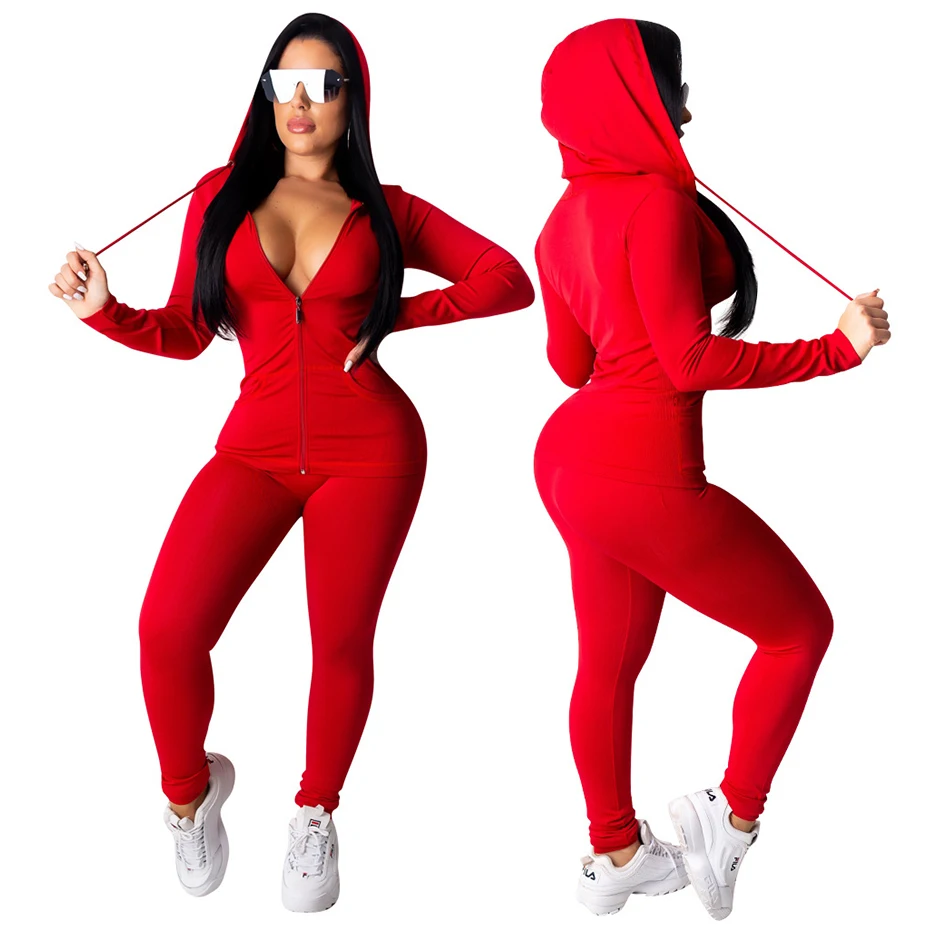 Two Piece Set Tracksuit Women Festival Clothing Fall Winter Top+Pant Sweat Suits Neon 2 Piece Outfits Matching Sets