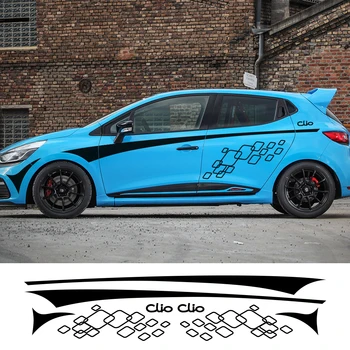 

For Renault Clio Car Racing Sticker Vinyl Decals Styling Waist Line Stripes Auto Door Decor Customized Car Tuning Accessories