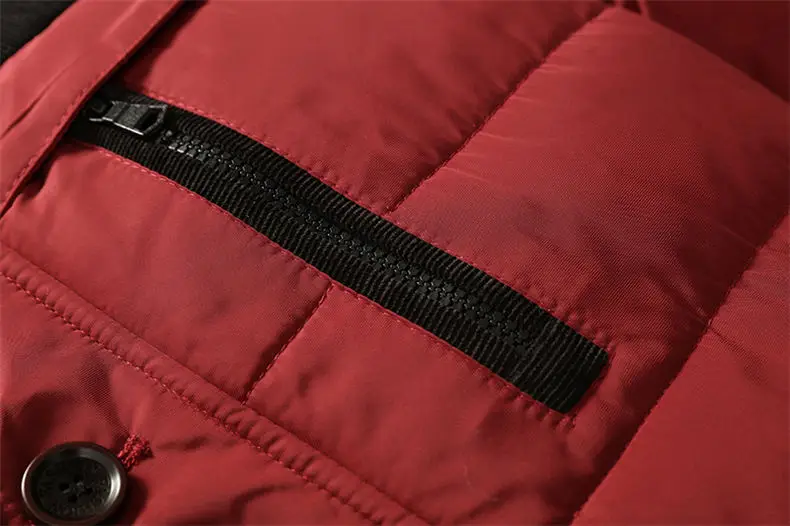 -20 'C Winter Fleece Warm Men Jacket Coats Wind Resistant Autumn Thick Fur Trim Hooded Jacket Mens Cotton Padded 2019 MuLS Brand 12