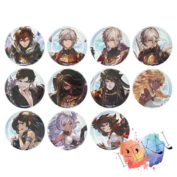 

Granblue Fantasy Anime Badge Game Sandalphon Belial Lucifer Metal Badge Brooch Pins