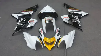 

Aftermarket Fairing kit for KAWASAKI Ninja ZX10R 2004 2005 ZX 10R 04 05 ABS White black Fairings set+gifts KJ03